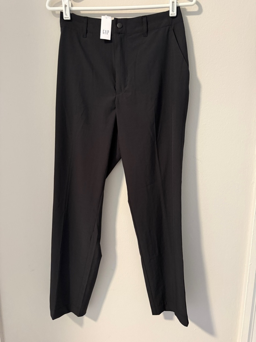 GAP City Pant Black Straight-Leg Pants Lightweight Fabric S